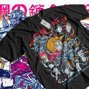 Anime Full Metal Alchemist Manga Fashion Shirt Tshirt NEW XL Clothes Games Gift